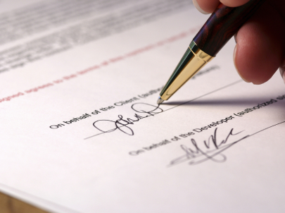 A picture of a procurement contract